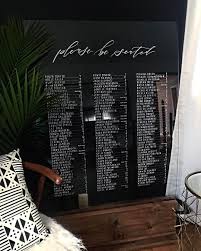 Large Acrylic Seating Chart By Bashcalligraphy In 2019
