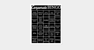 Corporate Jargon Buzzword Bingo Card Sticker By Itsrturn Design By