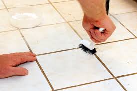 how to clean black grout in a bathroom
