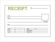 Sample Receipt Receipt Template Doc For Word Documents In
