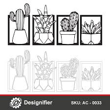 Cactus Wall Art Ac0033 Dxf Svg File