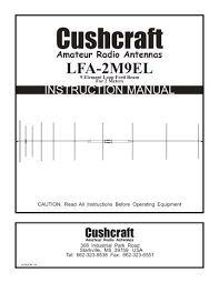 cushcraft lfa 2m9el antenna manual