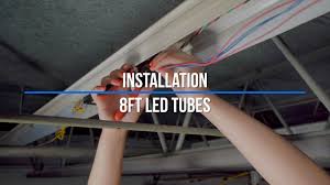 Convert 8ft Fluorescent Fixtures To Led Youtube