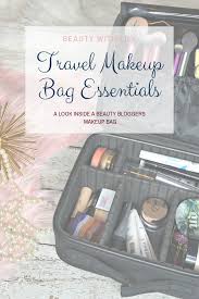 travel makeup bag essentials beauty