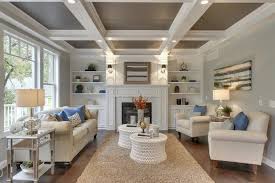 Living Rooms With Coffered Ceilings