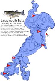 Mn Fishing Resort Gull Lake Bass Fishing Hot Spots Map