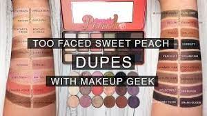 sweet peach palette dupes with makeup