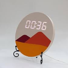 Digital Wooden Led Wall Clock With Auto
