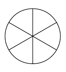 Fraction Pie Divided Into Sixths Clipart Etc
