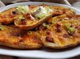 baked cheesy potato skins  cooking light style