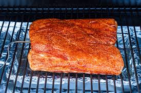 smoked pork belly bbqing with the