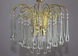 Clear Murano Glass Crystal Drops 1960s
