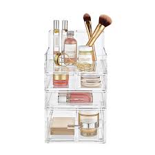 luxe acrylic small makeup storage