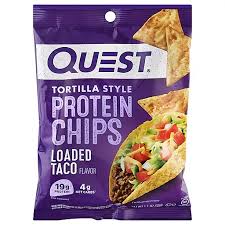 Yellow corn and white corn tortilla chips both share roughly the same nutritional profile. Quest Loaded Taco Tortilla Style Protein Chips 1 1 Oz Bag Tortilla Martin S Super Markets