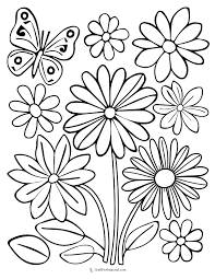 30 flower coloring pages
