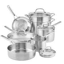 kitchenaid cookware set stainless steel 3 ply base