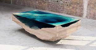 Coffee Table Made Of Layered Glass To