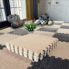 6 piece set interlocking carpet tiles