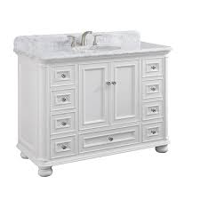 Price match guarantee + free shipping on eligible orders. Allen Roth Wrightsville 48 In White Undermount Single Sink Bathroom Vanity With Natural Carrara Marble Top Lowes Com Bathroom Sink Vanity Single Sink Bathroom Vanity Bathroom Vanity