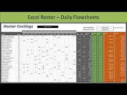 excel roster daily flowsheets you