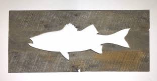 reverse cutout fish from reclaimed wood