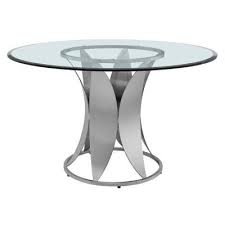The selection contains various tables from which to choose, including new arrivals in the 36 inch size. Round Glass Dining Table Dining Room Table Kitchen Table 36 In Chrome Strong Glass With Metal Pedestal Base Home Dining Room Furniture Urbytus Com
