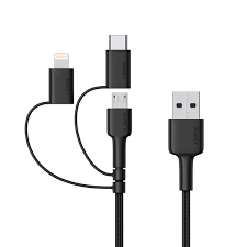 3 In 1 Mfi Lightning Cable With Micro Usb Usb C Aukey Online