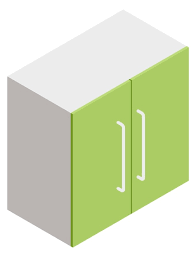 Kitchen Wall Cabinet Icon Isometric