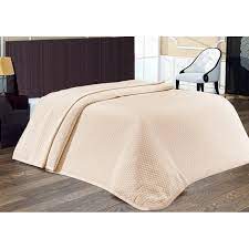 Crimped покривало за легло тъкано 160х240 см зелено. Pokrivalo Za Leglo Bezhovo