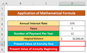 how to do ordinary annuity in excel 2