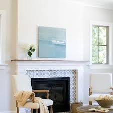White And Gray Fireplace Tiles Design Ideas