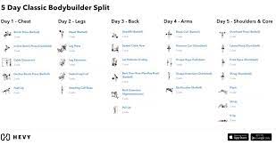 5 day split workout routine the guide