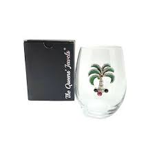 the queens jewels stemless wine glass