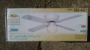 9187 • 010417 turn of the centurytm package contents unpack your fan. Find More New In Box 42 White Ceiling Fan Low Profile For Sale At Up To 90 Off