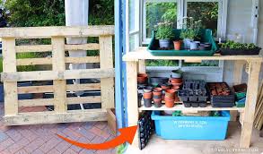Build A Diy Wood Pallet Potting Bench