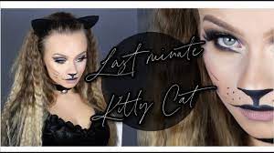last minute halloween kitty cat makeup