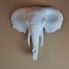 Elephant Head Wall Mount Trophy