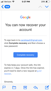 recover deleted account and google sent