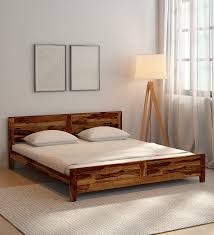 Rezzan Sheesham Wood King Size Bed