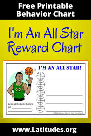 Free Behavior Chart Basketball All Star Acn Latitudes
