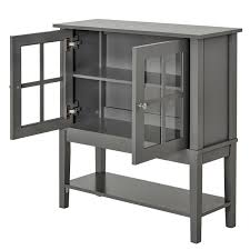 Homcom Grey Kitchen Credenza Sideboard Storage