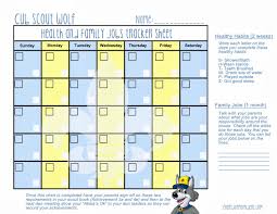 52 Bright Cub Scout Health Habits Chart