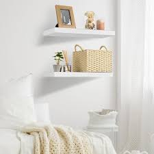 White Wood Decorative Wall Shelves