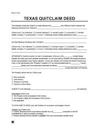 free texas quitclaim deed form pdf
