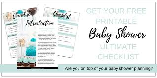 Quick Easy Baby Shower Checklist With Timeline Printable