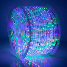 Led Rope Lights 150 Multi Red Blue Green Yellow Led Rope Light Commercial Spool 120 Volt