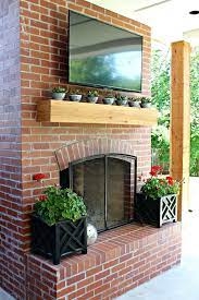 Outdoor Mantel Decor With Mounted Tv