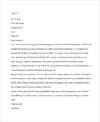 Cover Letter For Internship Accounting Accounting Cover