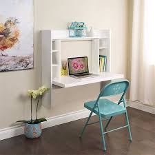 Wall Mounted Desk With Storage Shelves