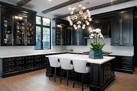 black kitchen cabinets with br